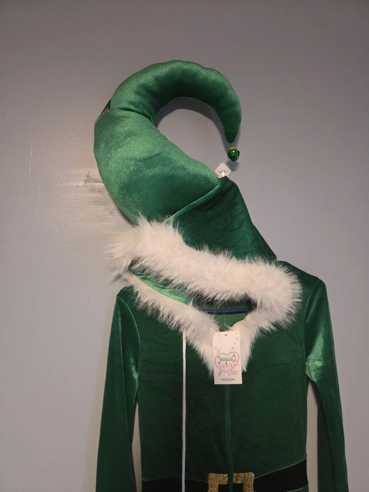 Sexy Campanas de Navidad para Mujer Elfo Verde Calce Apretado Adulto Pequeño Foto 3 de 4