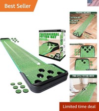 Crystal Velvet Indoor Golf Putting Mat - Ideal 2-4 Player Pong Game Experience