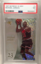 1997 SkyBox E-X 2001 Base #9 Michael Jordan Chicago Bulls PSA 7