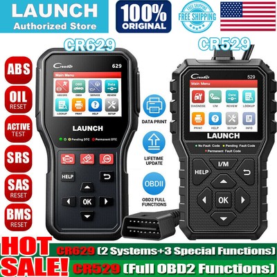 LAUNCH ABS SRS Engine Diagnostic Tool Car Full Engine OBD2 Scanner Code Reader