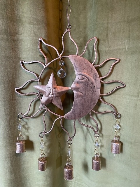 Wind Chime - Large Brass Sun-Moon-Star - The Trilogy | eBay