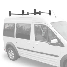 3 Cross Bar Van Ladder Roof Racks Steel Black Fits:Ford Transit Connect 2008-13