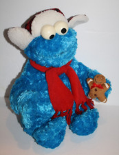 GUND Sesame Street Cookie Monster Red Hat Scarf 19" Plush Stuffed Soft Toy 45516