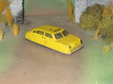 Argo Toys Tin Litho Metal Toy Car Taxi Working meter Yellow Vintage