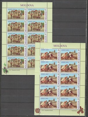 s36099 MOLDAWIEN 2004 EUROPA CEPT MNH ** MSx2 FERIEN