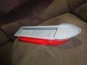 LEGO BOAT HULL LOT city fire 7207 ship bow base-only 16inch red 51 x12x6