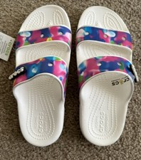Crocs Solarized Multi Color Blue Pink Purple Sandal Unisex Women  s 7 Men  s 5 