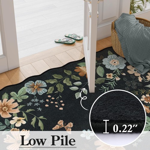 Lahome Floral Waschbar 6x9 Vorleger, Weicher Schlafzimmerteppich für Wohnzimmer Ultra-... - Bild 5 von 7