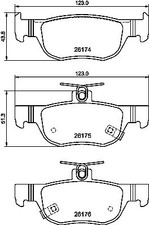 HELLA Bremsbelagsatz, Scheibenbremse Hinterachse für MAZDA