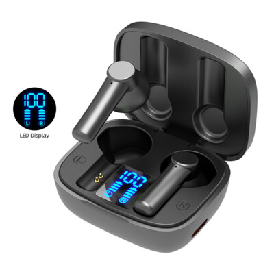 Bluetooth 5.0 Headset with Microphone Noise Cancelling Mic for Android iOS Phone