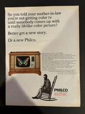 Vtg 1960s AD, Ford Motor Co, Philco Color Television