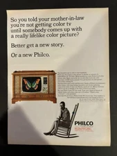 Vtg 1960s AD, Ford Motor Co, Philco Color Television