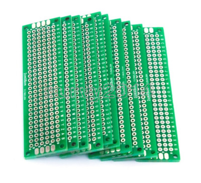 10 STCK. Doppelseitig Prototyp PCB verzinnt Universal Brotbrett 2x8 cm 20 mm x 80 mm FR4