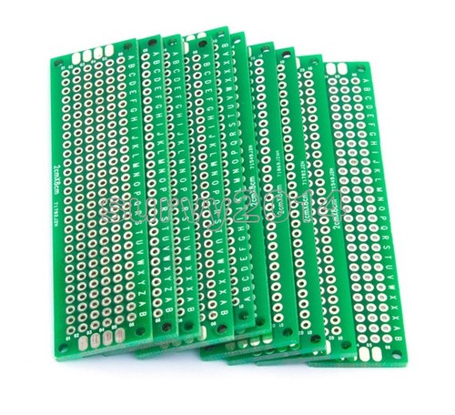 10PCS Double Side Prototype PCB Tinned Universal Breadboard 2x8 cm 20mmx80mm FR4 - Picture 1 of 4