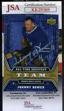 Johnny Bower JSA Coa Hand Signed 2007 Upper Deck Autograph