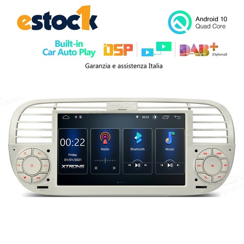 CAR TABLET BIANCO  Fiat 500 autoradio Android 14 4G RAM + 32G ROM wi-fi GPS 7" - Foto 5 di 11