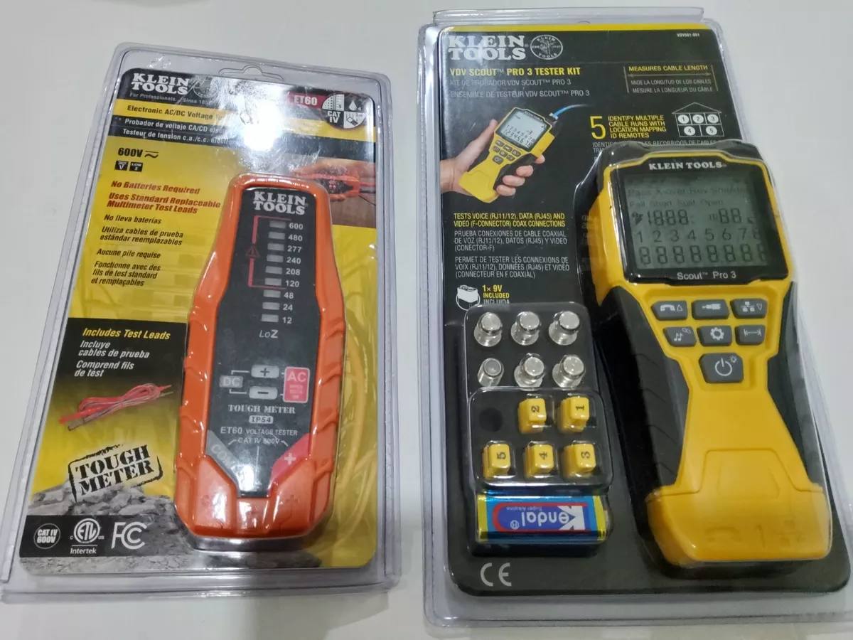 Klein Scout Pro 3 Tester Kit VDV501 Klein ET60 AC DC Voltage Tester