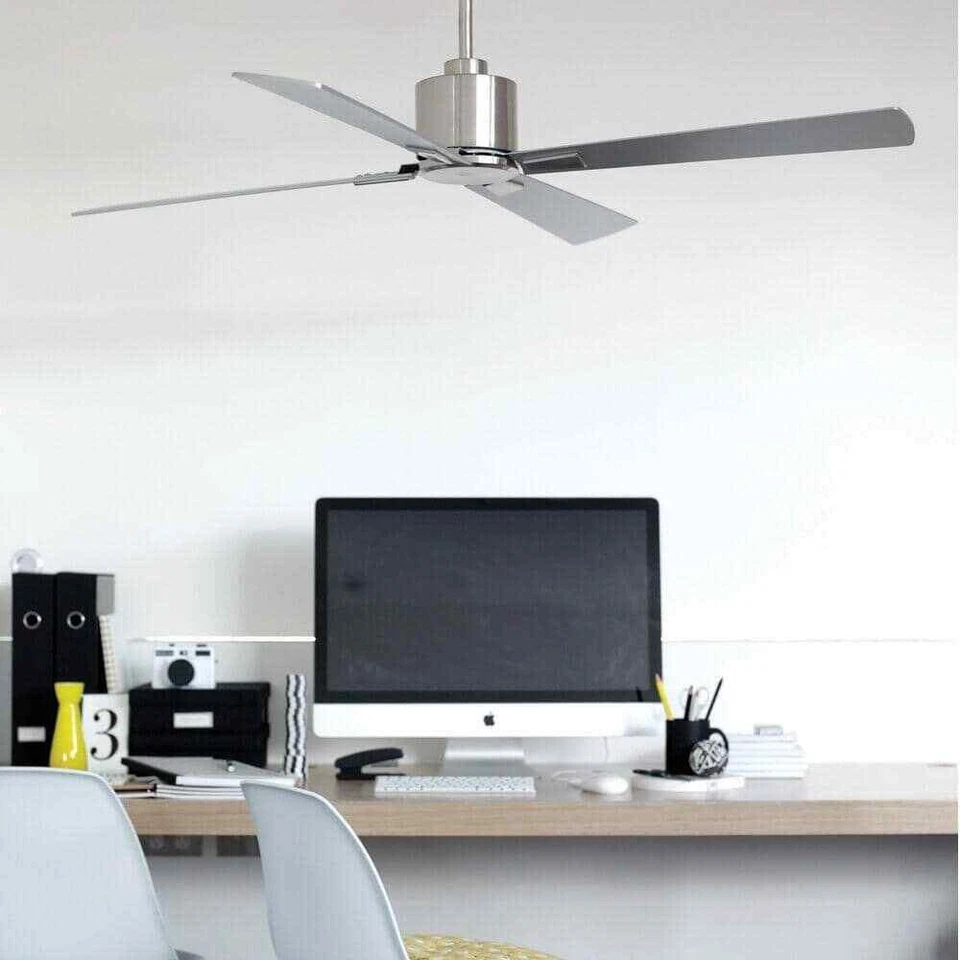 Lucci Air Ceiling Fan 52" 191-RPM 4-Plywood Blades 6-Speed Brushed Chrome/Silver - Image 2 of 4