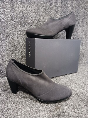 ECCO Shape 55 Plateau Womens Sz US 10 / EU 41 Shoes Gray Stretch Slip On Shootie