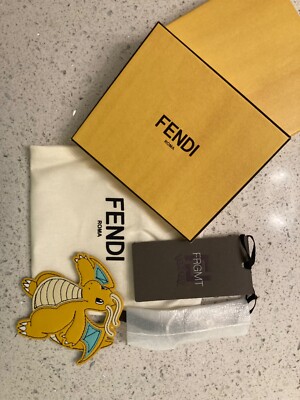 FENDI x FRGMT x POKÉMON yellow napa keychain / key ring / charm