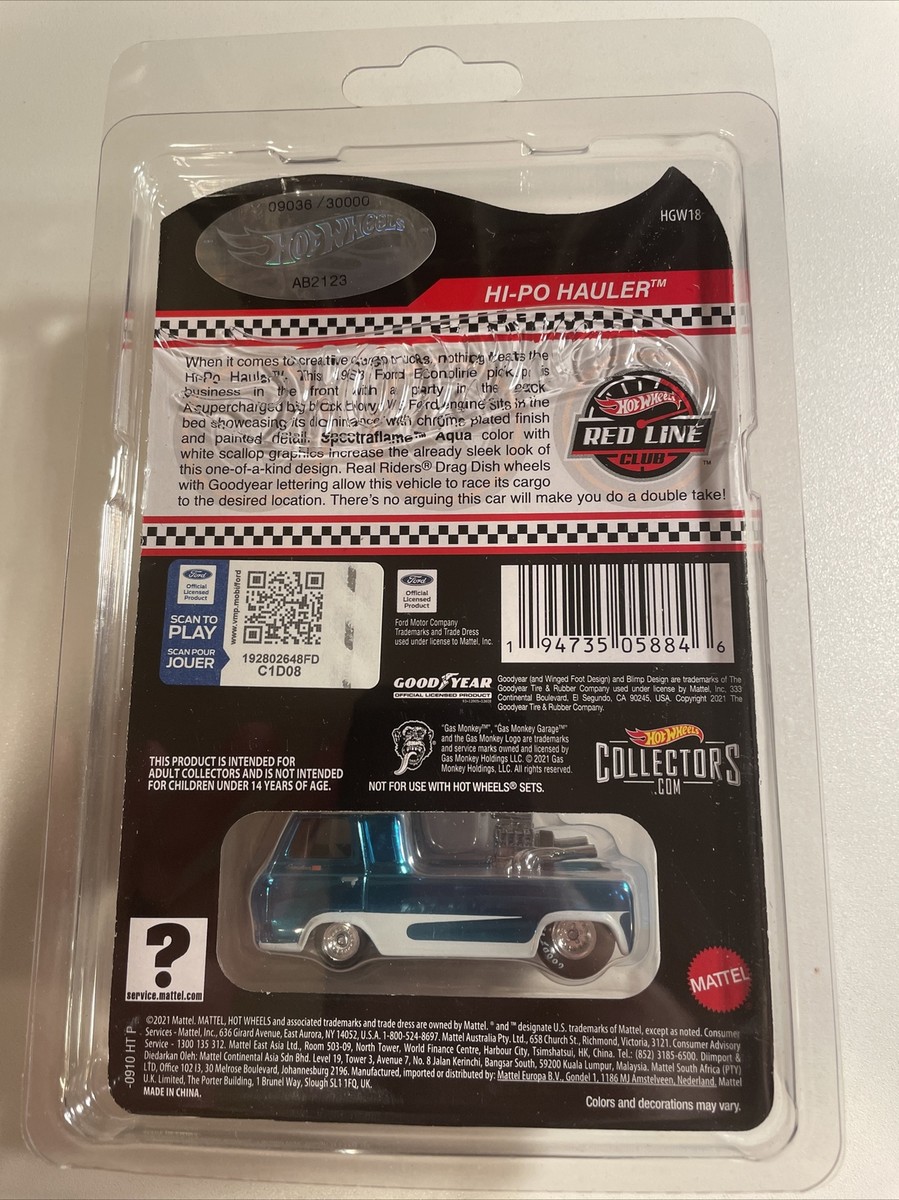 Hot Wheels Red Line Club Collectors RLC Hi-Po Hauler 1963 Ford