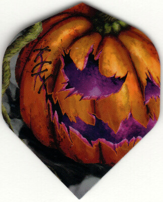 HALLOWEEN Jack-O'-Lantern Standard Dart Flights: 3 per set