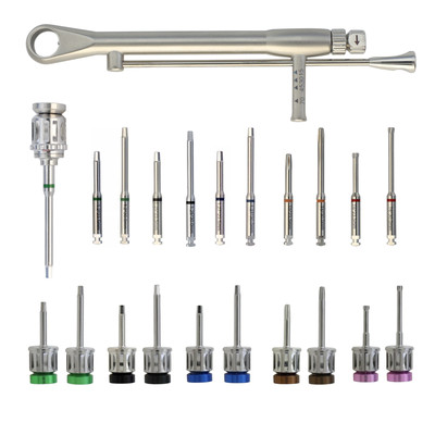 Dental Implant Screwdriver Hand Latch Hex Drivers Torque Wrench Manual Adapter