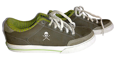 Circa Lopez Shoes Skateboarding Womens Sneakers ALW50 Size 8 Green Gray Low Top