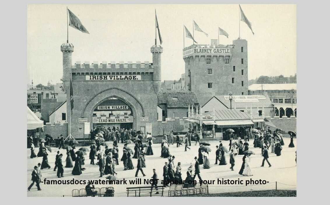 1893 Chicago Worlds Fair PHOTO View of Ireland's Blarney Castle