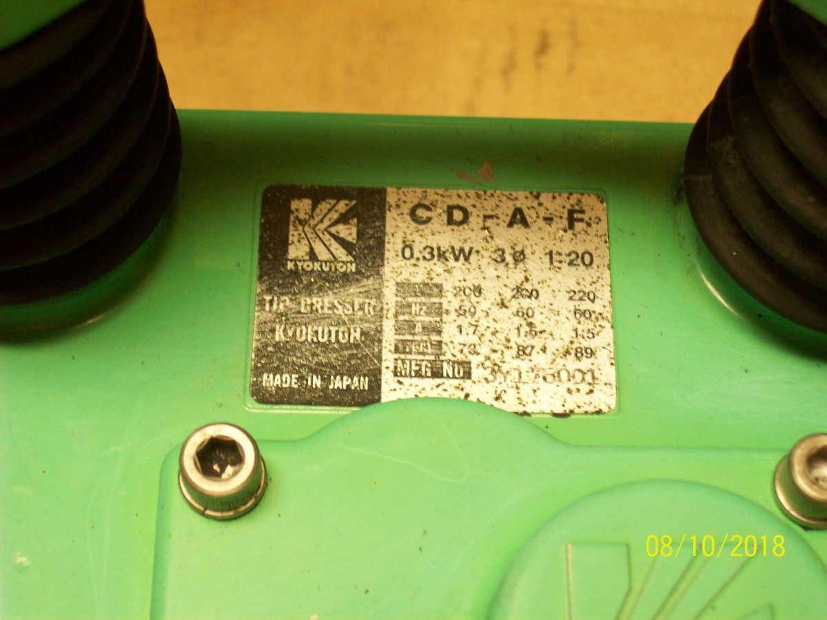 練習用具 KYOKUTOH CD-A-F CD-A-F KYOKUTOH TIP DRESSER with NISSEI 0.3 kW 200V