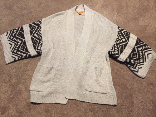Open Cardigan Sweater Large 