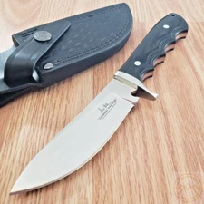 Hibben Pro Hunter Fixed Knife 4.5" 5Cr15MoV Steel Drop Point Blade Wood Handle