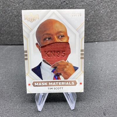 Tim Scott Decision 2022 Update SILVER FOIL MASK MATERIALS #37MM #'d 15/20