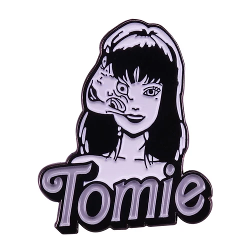 Tomie Junji Ito Manga Movie Tomie Kawakami Name Black & White Enamel Metal Pin