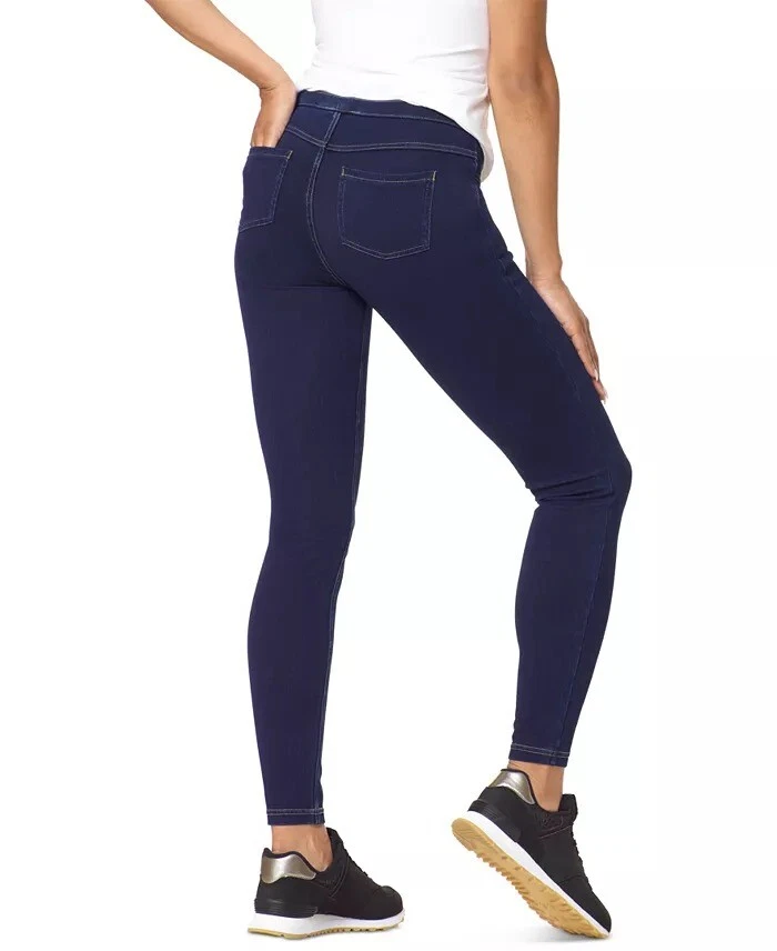 Leggings jeans stretch clássica feminina Hue BLACK INDIGO DENIM, EUA média - Imagem 2 de 3