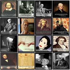 HUGE LAMINATED A4 INSPIRATIONAL MOTIVATIONAL FAMOUS GENIUSES QUOTES POSTER #33