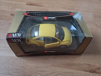 BURAGO BBURAGO VW VOLKSWAGEN BEETLE NEW 1998 GELB OVP NEUWERTIG 1/24