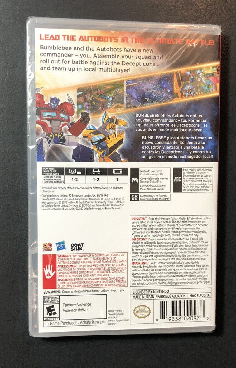 TRANSFORMERS: BATTLEGROUNDS EU Nintendo Switch CD Key