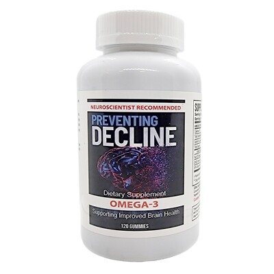 Preventing Decline Omega-3 Fish Oil 2000mg, 120 gummies, Brain Health Support
