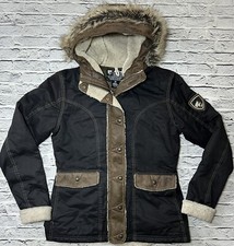 Nice!! Kuhl Projekt Womens Arktik Winter Jacket Coat Sherpa Fleece Lined Raven S