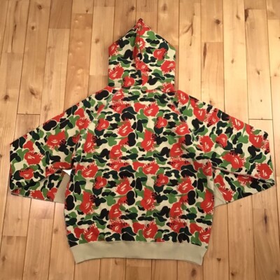 BAPE Aoyama Limited Fire Camo Full Zip Hoodie flame A Bathing Ape