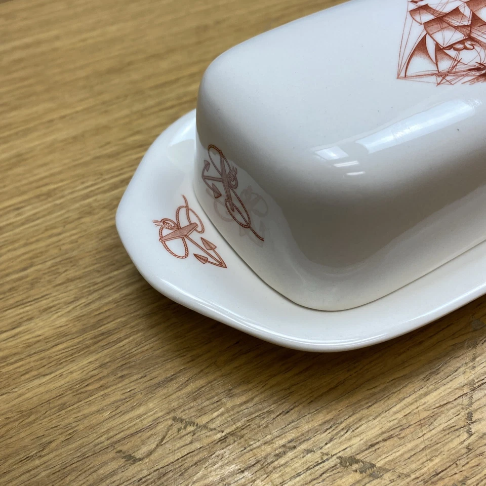 Spode Trade Winds Blue Butter Dish - Image 3 of 4