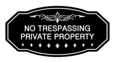 #ad #ad Victorian No Trespassing Private Property Sign $8.99