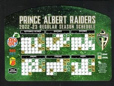 Prince Albert Raiders 2022-23 Magnet Schedule WHL