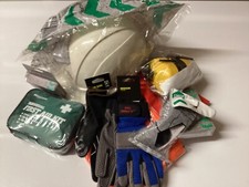 9 PIECE PPE KIT HARD HAT,GLASSES,GLOVES,HI-VIZ,FIRST AID KIT,MASKS,EAR DEFENDERS