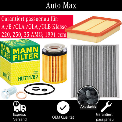 Filterset Inspektionspaket MERCEDES A B CLA GLB W177 W247 C118 | M260 | 220 250