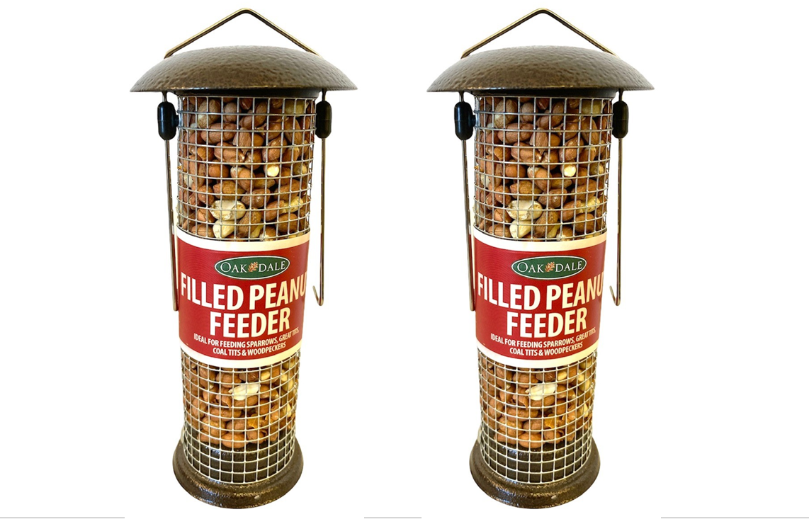 Oakdale Premium Filled Peanut Bird Feeder - Twin pack deal