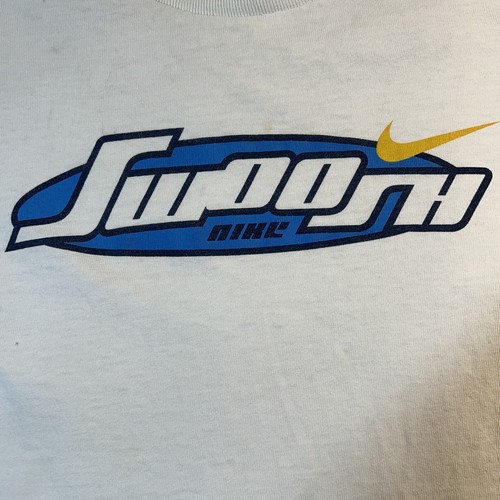 VTG Long Sleeve Nike Swoosh Spellout T-shirt White Youth XL (Adult XS) - Picture 2 of 14