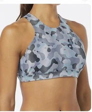 NWT TYR Lavare Kira Racerback Tie Swim Top, Women's Size Lar (10/12) Gray/Mint