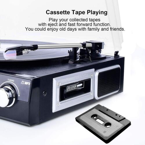 Bluetooth Record Player with Stereo Speakers Turntable for Vinyl to MP3 - 第 4/7 張圖片
